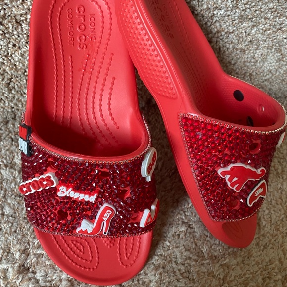 Delta Sigma Theta hand custom made crocs slides - Picture 3 of 3